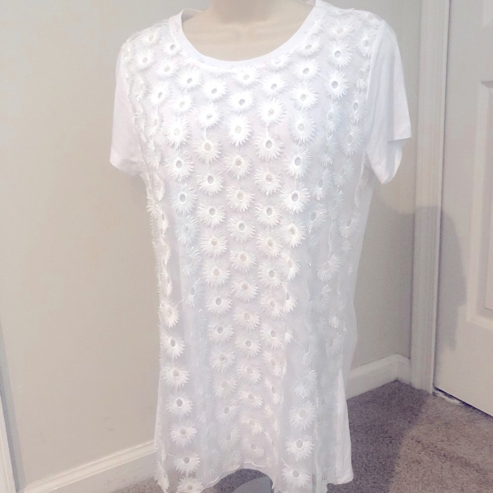 INC International Concepts White T Shirt